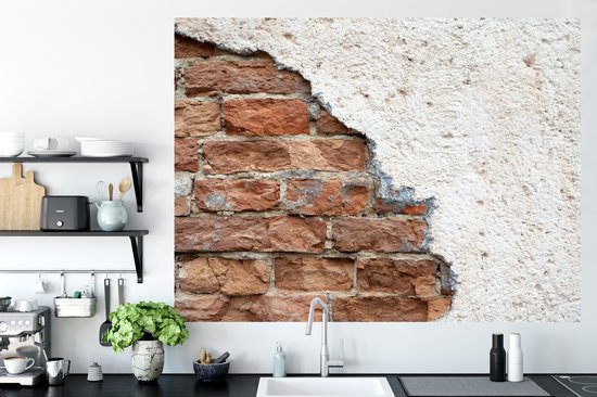 Stickers muraux - Film autocollant - Brique - Plâtre - Mur - 160x120 cm - Film adhésif - Stickers muraux Chambre d'enfant - Papier peint autocollant XXL - Papier peint autocollant - Film autocollant