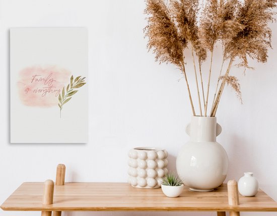 Tableau sur toile Famille - Citations - La famille est tout - Proverbes - 20x30 cm - Décoration murale