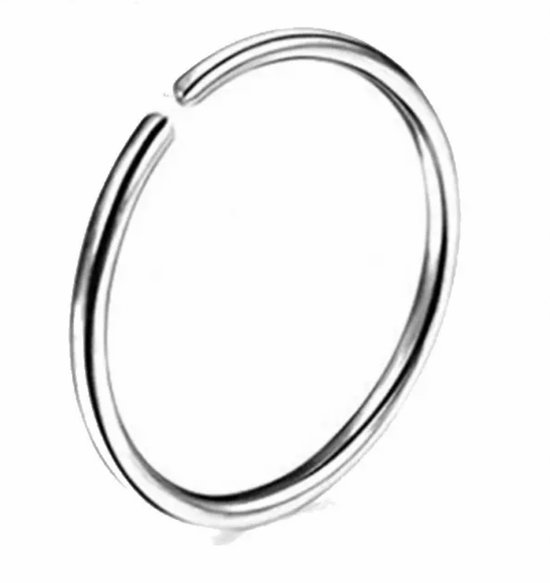 Oor piercing-12 mm-1 stuks-Ringetje-Zilverkleur-Helix-Charme Bijoux