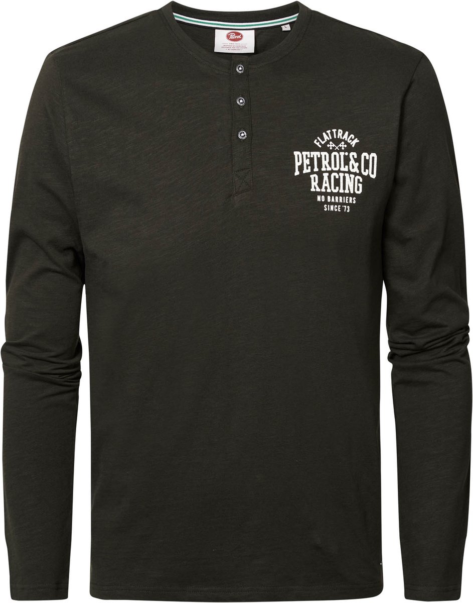 Petrol Industries Heren Knoop T Shirt Artwork Met Lange Mouwen petrol-industries-heren-knoop-t-shirt-artwork-met-lange-mouwen
