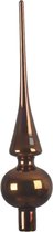 Decoris Piek - kaneel bruin - glas - glans - kerstboompiek - 6 x 26 cm