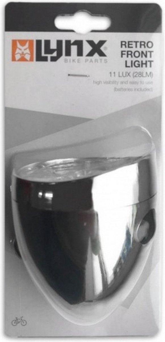 koplamp Retro batterij led 11 Lux chroom — afbeelding 2