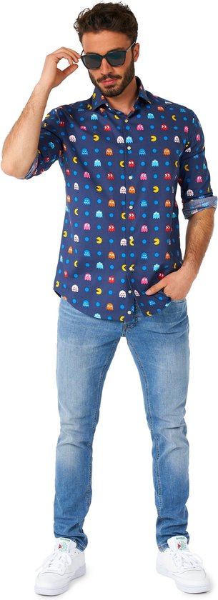 OppoSuits SHIRT LS Pixel PAC-MAN™ - Chemise Homme - Chemise Casual Gaming  PAC-MAN -... | bol.com