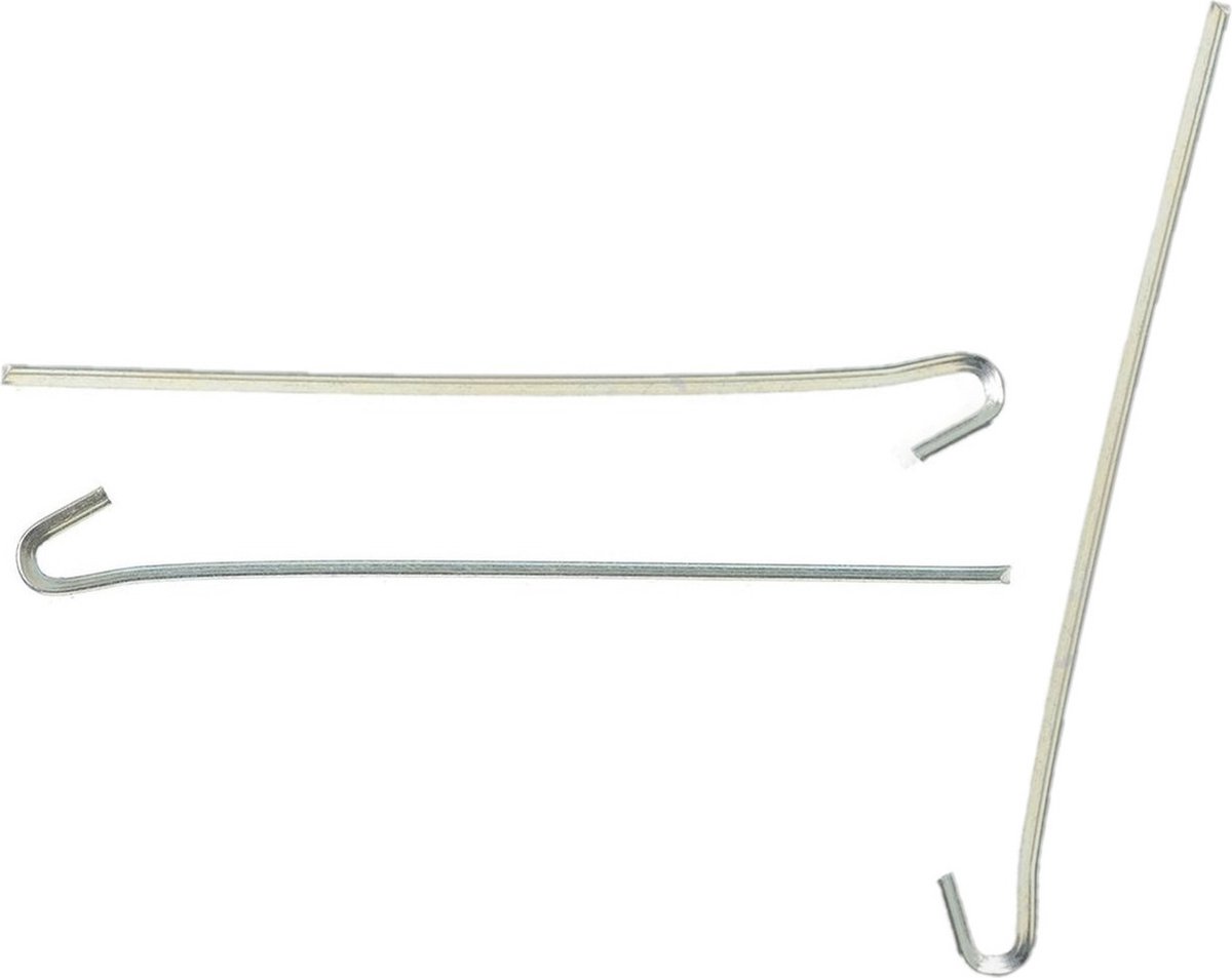 30x grondpennen/tentharingen metaal met open oog 23 cm - Rotspennen - Spijkerharing