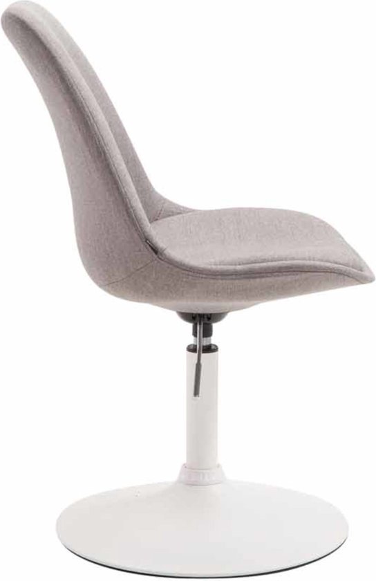 CLP Maverick Set de 4 Chaises de salle à manger - Tissu Blanc Gris