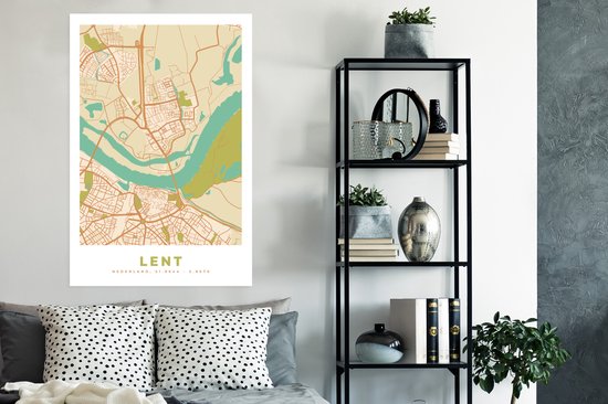 Affiche Carte - Carême - Vintage - Plan de Ville - Carte - 80x120 cm