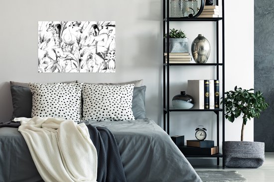 Poster Waterverf - Dieren - Planten - Jungle - Jongens - Meisjes - Kinderen - 90x60 cm
