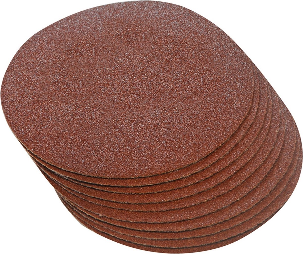 Silverline 300 mm klittenband schuurschijven, 10 pak 80 korrelmaat