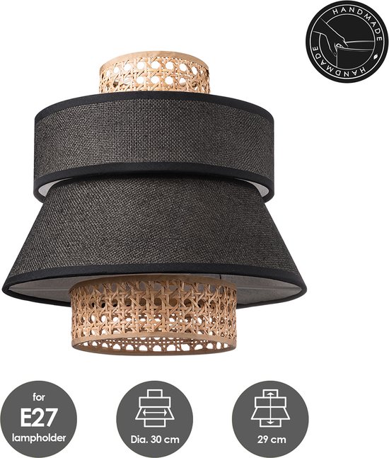 Eastlion 14 Retro Palace hanger, handgemaakte hanger, E14/E27, lampenkap voor tafellampen, staande lampen, wandlampen, 17 x 36 x 23 cm, bloemen