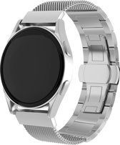 Strap-it Smartwatch bandje 20mm - Luxe metalen Milanese band geschikt voor Samsung Galaxy Watch 1 42mm / Watch 3 41mm / Watch Active / Active 2 40mm & 44mm / Gear Sport - zilver