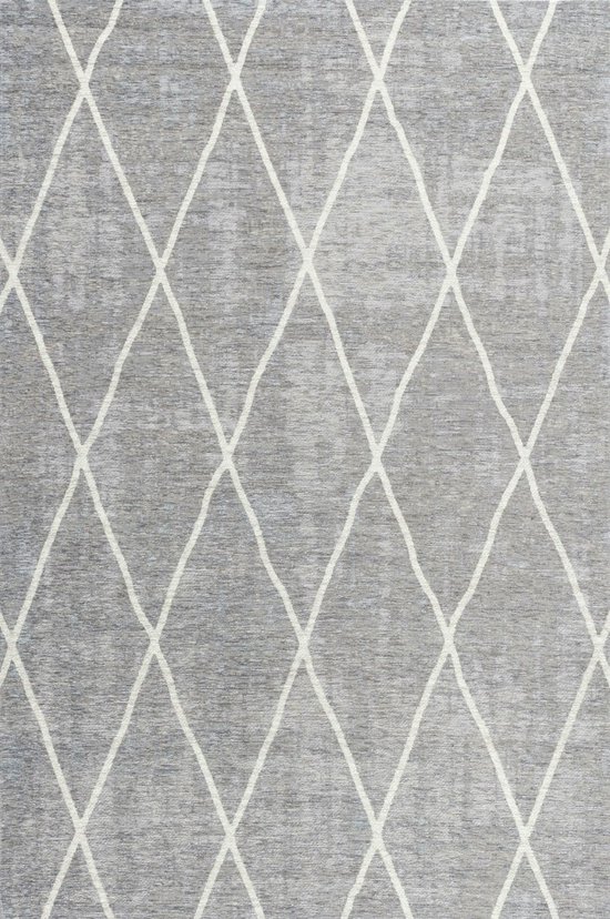 Vloerkleed Brinker Carpets Diamo Silver - maat 200 x 300 cm