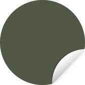 Muursticker - Behangcirkel - Groen - Interieur - Effen kleur - Behangsticker - Stickers - 50x50 cm - Muurcirkel binnen - Woonkamer - Print op cirkel