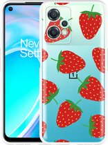 OnePlus Nord CE2 Lite Hoesje Aardbei - Designed by Cazy