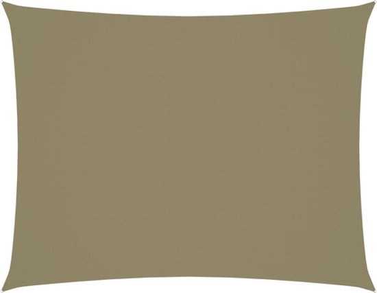 Rechthoekig schaduwdoek in de kleur beige.
