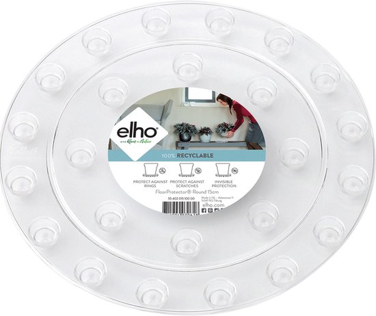 Foto: Elho floorprotector rond 25 accessoires voor binnen 25 0 x h 1 5 cm transparant transparant