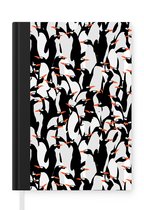 Notitieboek - Schrijfboek - Pinguïns - Dieren - Patronen - Zentangle - Notitieboekje klein - A5 formaat - Schrijfblok