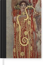 Notitieboek - Schrijfboek - Hygieia - Gustav Klimt - Notitieboekje klein - A5 formaat - Schrijfblok