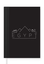 Carnet - Carnet d'écriture - Skyline Egypt blanc sur noir - Carnet - Format A5 - Bloc-notes