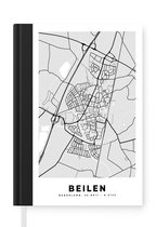 Notitieboek - Schrijfboek - Stadskaart - Beilen - Grijs - Wit - Notitieboekje klein - A5 formaat - Schrijfblok - Plattegrond