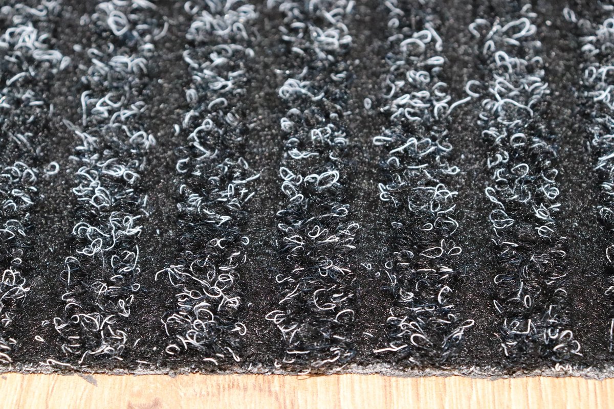 Prima Heavy Duty - Deurmat - Schraapmat - Loper - Ribbel - zwart - antraciet - 80x160cm - antislip