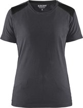 Blaklader Dames T-shirt 3479-1042 - Medium Grijs/Zwart - XL