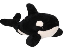 Pluche zwart/witte orka knuffel 36 cm - Orka zeedieren knuffels - Speelgoed voor kinderen