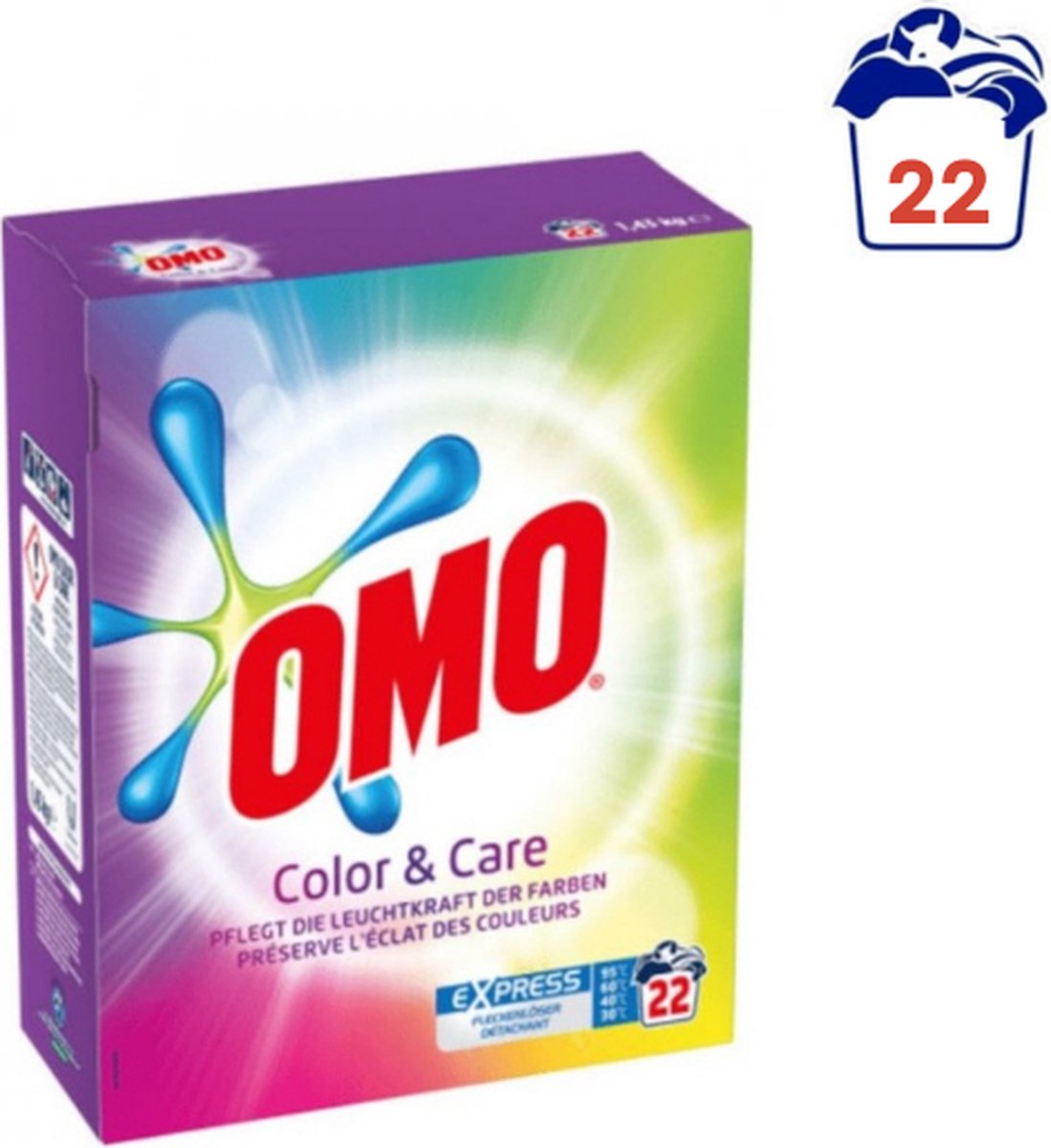 OMO Color & Care Waspoeder - 1,43 kg (22 wasbeurten)