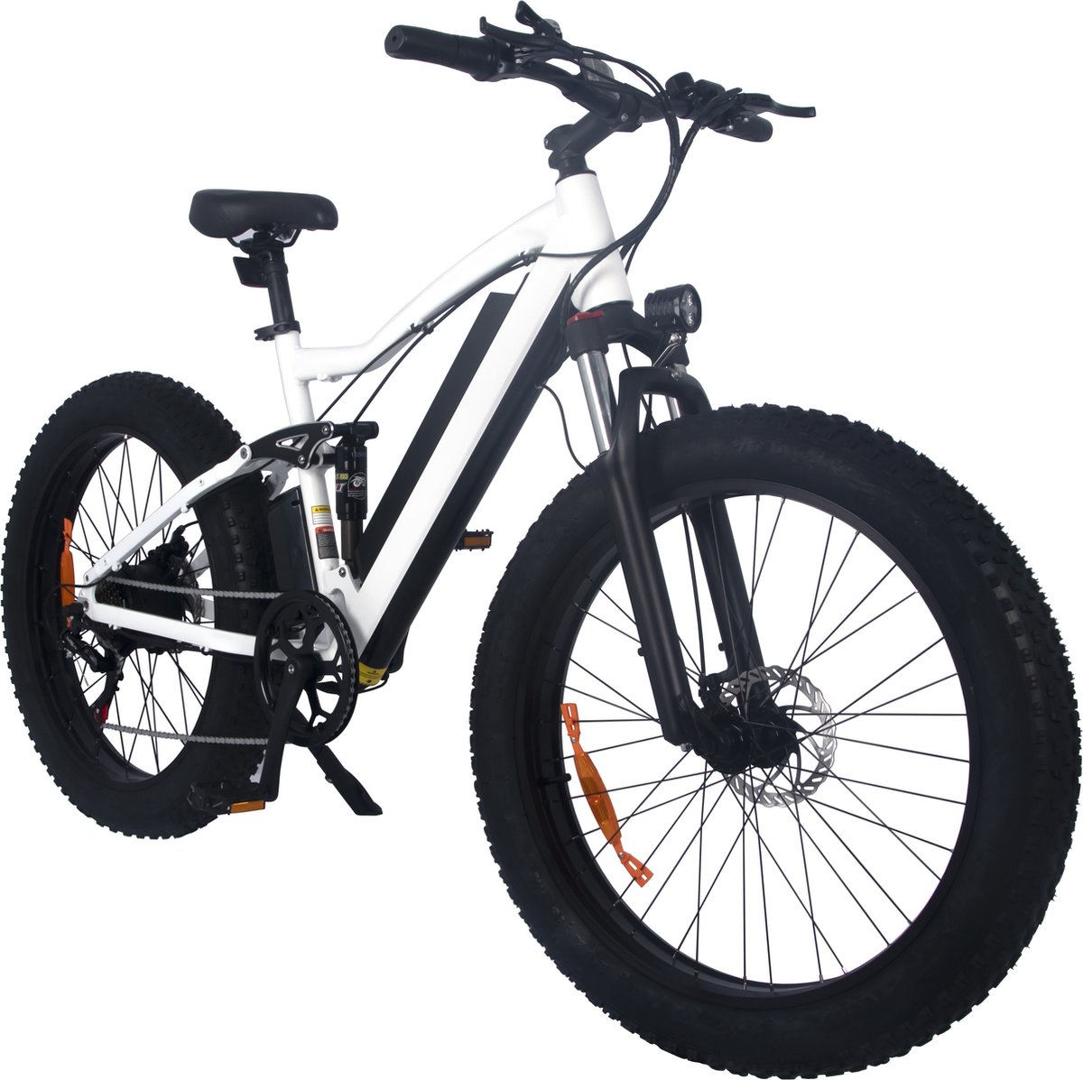 OneSport Elektrische Fatbike | Electric Off-Road Bike | E-bike | 500W Motor | 26 Inch | Wit/Zwart