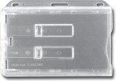 Ultraholder gesloten badgehouder m. 2 transparante schuiven, pk 10 stuks
