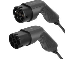 Deltaco Universele e-Charge Oplaadkabel voor Elektrische Auto - Type 2 - 16A / 3.6kW - 3 m - Zwart