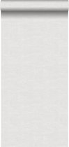 ESTAhome behangpapier effen linnenstructuur licht warm grijs - 148693 - 53 cm x 10,05 m