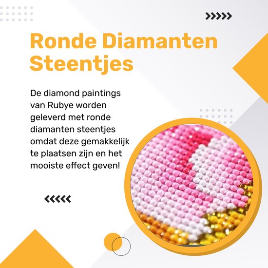 Rubye® Diamond Painting Volwassenen - Diamond Painting Kinderen - Diamond Painting Pakket Volledig - Volle Maan - 30x40cm - Rubye®