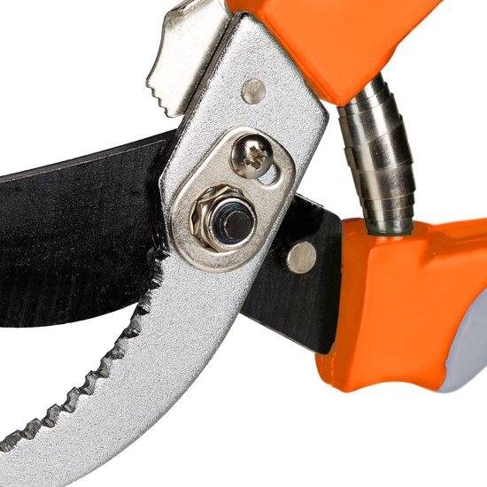 Relaxdays snoeischaar - bypass - 10 mm snijdikte - voor verse takken - tweezijdig gebruik - grijs-oranje van Relaxdays — afbeelding 2