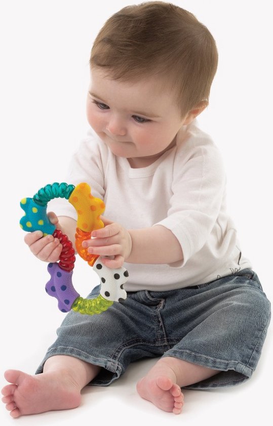 Playgro - Klik & Draai Rammelaar - Rammelaar - Bijtrammelaar - bijtring - Baby speelgoed - bijtspeeltje - Grijpspeelgoed - Speeltje - Baby rammelaar van Playgro — afbeelding 4