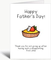 Thanks for not giving up after having such a disappointing first child - Vaderdag kaart - Wenskaart met envelop - Vaderdag - Father's Day - Dad - Papa - Grappig - Engels