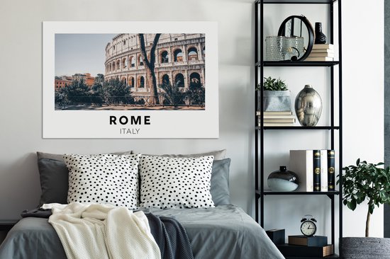 Peinture sur Toile Italie - Rome - Colisée - 120x80 cm - Décoration murale