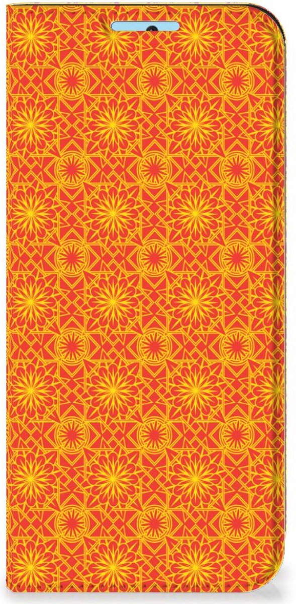 Xiaomi Redmi Note 11/11S Hoesje met Magneet Batik Oranje