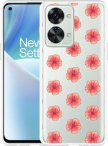 OnePlus Nord 2T Hoesje Hawaiiaanse Bloemen - Designed by Cazy