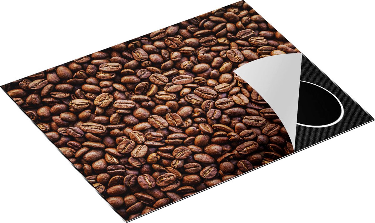 Chefcare Inductie Beschermer Bruine Koffiebonen - 65x50 cm - Afdekplaat Inductie - Kookplaat Beschermer - Inductie Mat