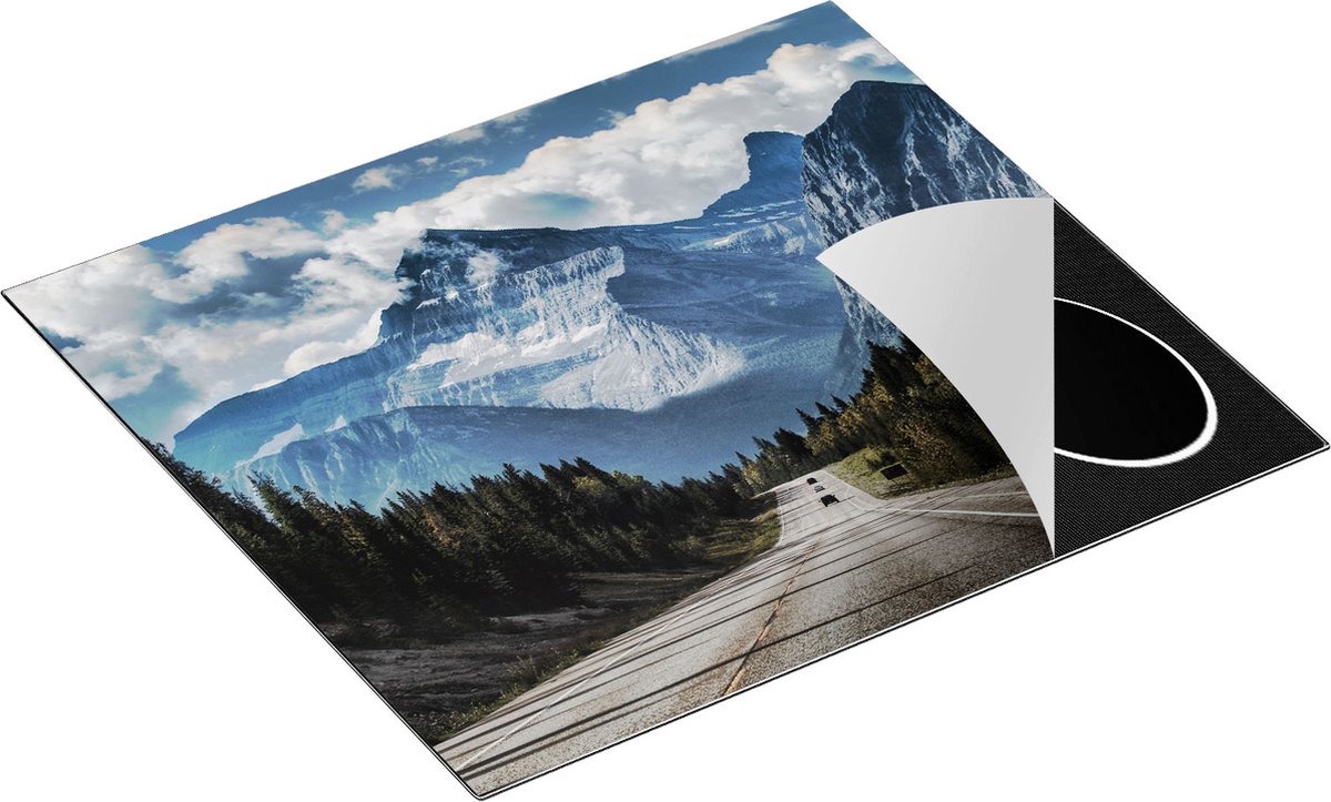 Chefcare Inductie Beschermer Weg voor de Grote Berg in het Bos - 59x51 cm - Afdekplaat Inductie - Kookplaat Beschermer - Inductie Mat