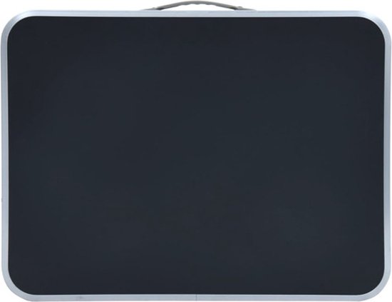 vidaXL - Campingtafel - inklapbaar - 60x45 - cm - aluminium - grijs van Merkloos — afbeelding 4