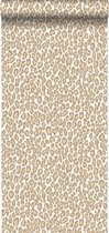 ESTAhome behangpapier panterprint donker beige - 139151 - 0,53 x 10,05 m