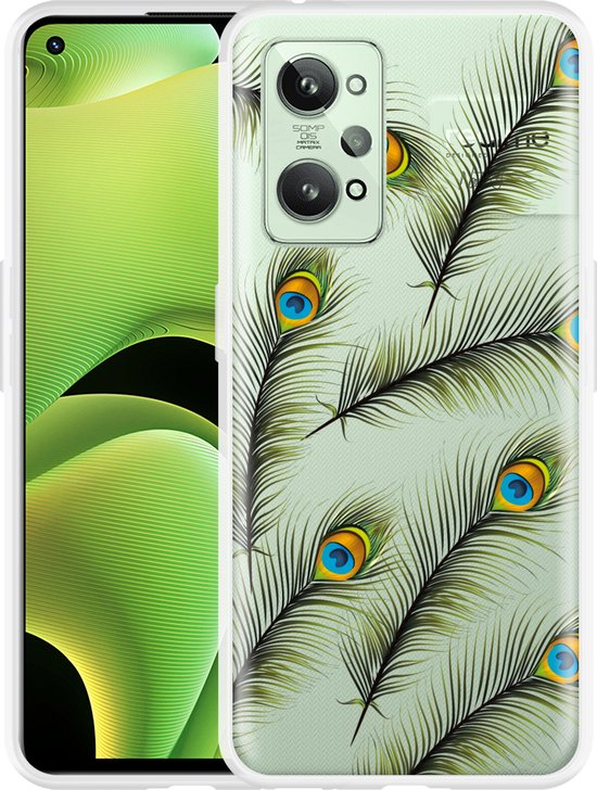 Hoesje Geschikt Vooor Realme Gt2 Peacock Feathers Bol 