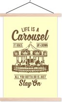 Porte-affiche avec affiche - Affiche scolaire - Fair - Jaune - Vintage - 60x90 cm - Lattes vierges - Cadeau Vaderdag - Cadeau - Cadeau pour lui - Astuce - Homme