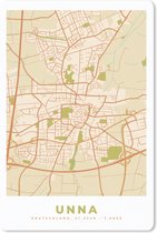 Muismat - Mousepad - Unna - Vintage - Kaart - Stadskaart - Plattegrond - 18x27 cm - Muismatten