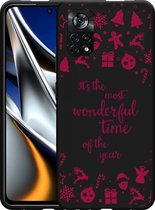 Xiaomi Poco X4 Pro Hoesje Zwart Most Wonderful Time - Designed by Cazy