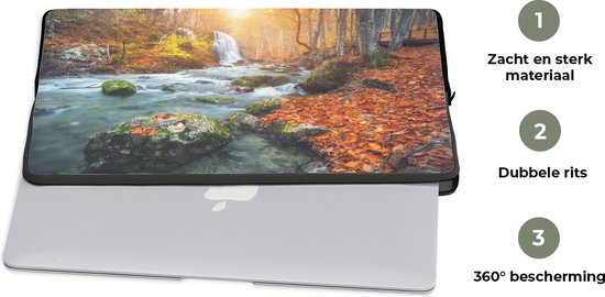 Housse pour ordinateur portable 13 pouces - Nature - Soleil - Automne - Housse pour ordinateur portable - Dimensions intérieures 32x22,5 cm