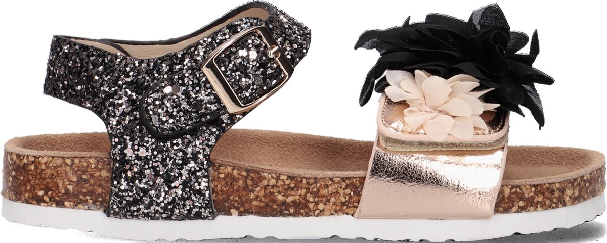 Colors Of California Bio Glitter Sandal With Ankle Sandalen - Meisjes - Zwart - Maat 28