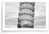 Walljar - Italië - Tower of Pisa - Zwart wit poster