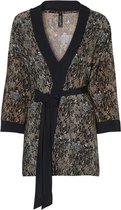 SAPPH - Savona Kimono - maat L - Dierenprint Zwart
